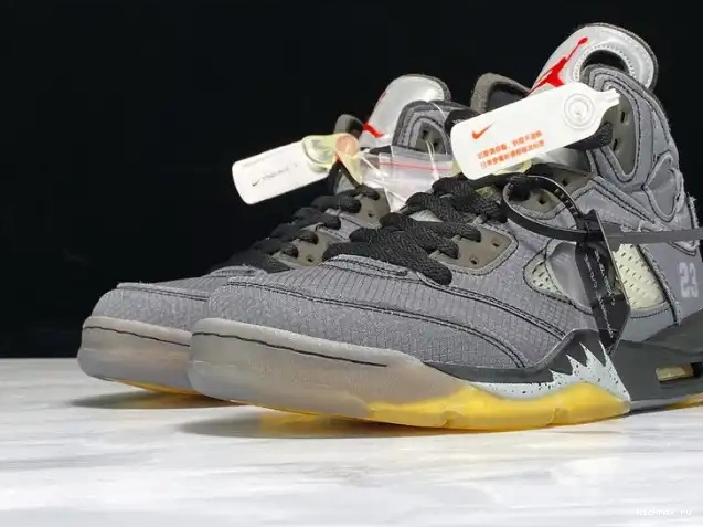 Rep MAX Air Jordan 5 Black CT8480-001 Off-White x 0619